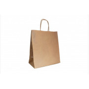 Пакет бумажный 90 г/м2 МП крученые ручки 350*260*150 с печатью (250, 0)