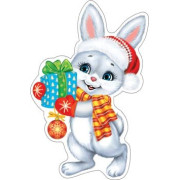 Открытка для украшения на скотче (год Кролика)