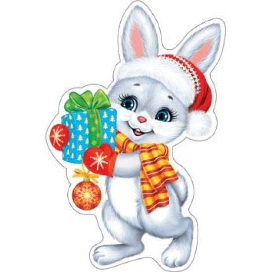 Открытка для украшения на скотче (год Кролика)