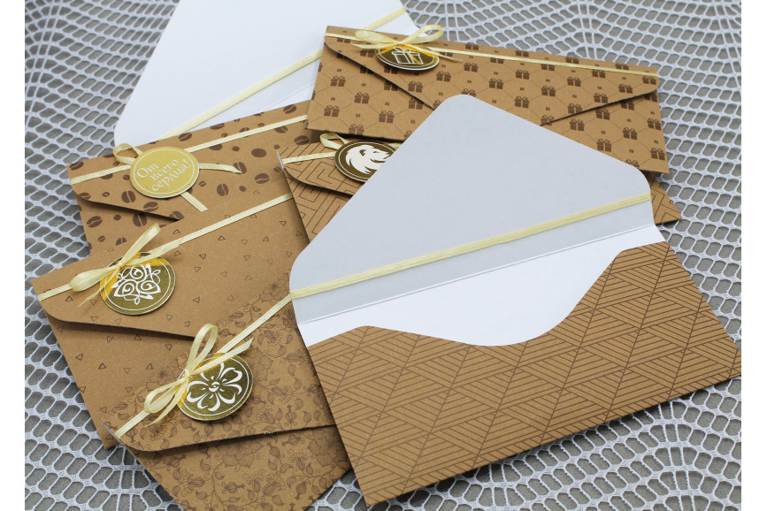 Конверт подарочный крафт БКР