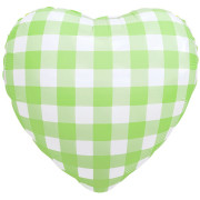 Шар (18''/46 см) Сердце, Клетка Виши, Мятный, 1 шт.