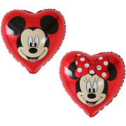 Шар (18''/46 см) Сердце, Любимые Мышки, Красный, 1 шт. в уп. (цв.этик.)