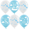 Шар (12''/30 см) Привет, Малыш!, Белый/Голубой, пастель, 2 ст, 25 шт.
