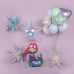 Шар (18''/46 см) Звезда, Happy Birthday (звездочки), Светло-розовый, Сатин, 1 шт. в уп.
