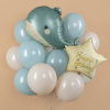 Шар (18''/46 см) Звезда, Happy Birthday (звездочки), Светло-розовый, Сатин, 1 шт. в уп.