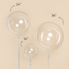 Шар (24''/61 см) Сфера, Deco Bubble, Прозрачный, Кристалл, 10 шт. в уп.