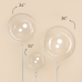 Шар (24''/61 см) Сфера, Deco Bubble, Прозрачный, Кристалл, 10 шт. в уп.