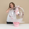 Шар (30''/76 см) Сфера, Deco Bubble, широкий клапан, Прозрачный, Кристалл, 5 шт. в уп.