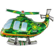 Шар (33''/84 см) Фигура 3D, Вертолет, Камуфляж, 1 шт. в уп.