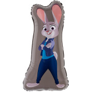 Шар (30''/76 см) Фигура, Зайка Полицейский, 1 шт.