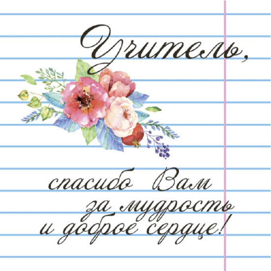 Учитель, спасибо Вам за мудрость и доброе сердце!