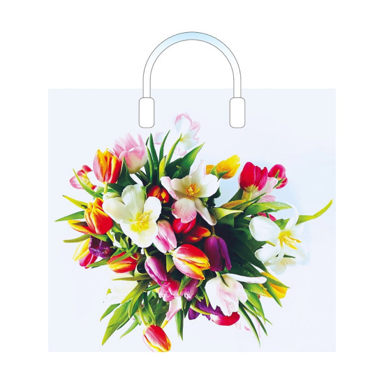 Пакет с пластиковой ручкой Весенний вальс 38х34/90мкм