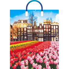 Пакет с пл. ручками Весна в городе 38х45/90мкм