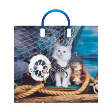 Пакет с пластиковой ручкой Матроскин 38х34/90мкм