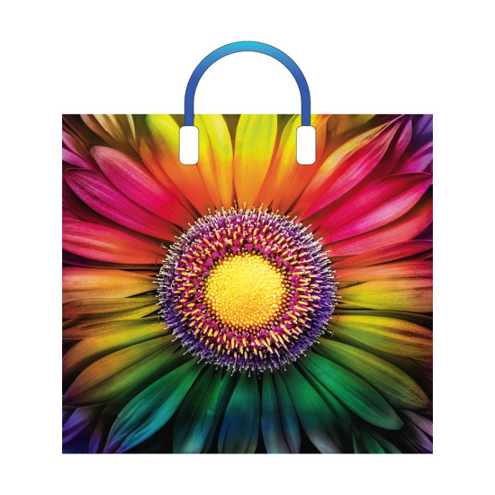 Пакет с пластиковой ручкой Радужный 38х34/90мкм