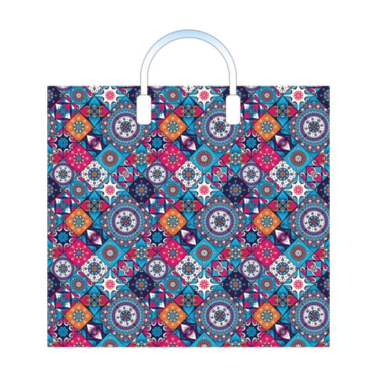 Пакет с пл. ручками Калейдоскоп 38x34/90мкм