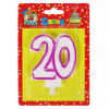 Свеча для торта. Значимые даты. Цифра 20, розовая