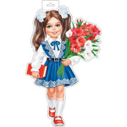 Плакат (девочка с гладиолусами)