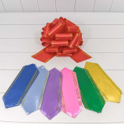 Бант-шар 10 см с золотой полосой (микс) 1/20 1/400