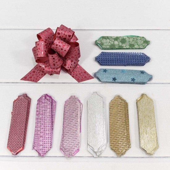 Бант-шар 3 см "Блеск с рисунком" (микс) 1/50 1/2000