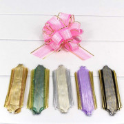 Бант-шар 5 см "Граффити" с органзой и золотой полосой (микс) 1/50 1/1500