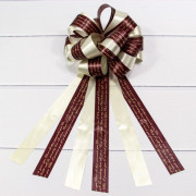 Бант-шар тройной 3 см с пожеланиями Бордовый 1/30 1/1200