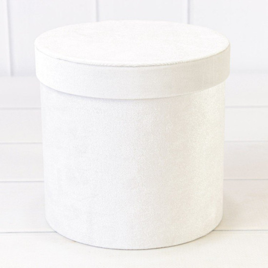 Коробки Цилиндр Набор 1/3 18*17,7 "Бархат" Белый 1/12