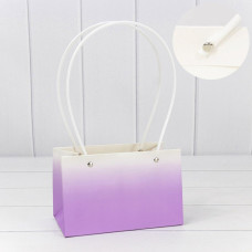 Пакет подарочный "Ваза для цветов" 19*12*10,5 "Градиент" Сиреневый 1/10 1/150