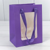 Пакет подарочный с окошком Сиреневый 15*20*10 210г 1/20 1/480