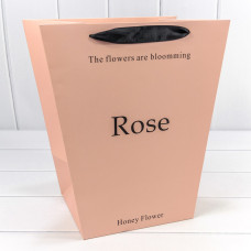 Пакет подарочный "Rose" Персиковый 30*34*20 210г 1/10 1/100