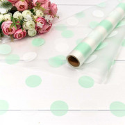 Плёнка 0,58*10м прозрачная "Горох" 50мкм Салатовый 1/30