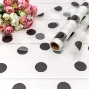 Плёнка 0,58*10м прозрачная "Горох" 50мкм Чёрный 1/30