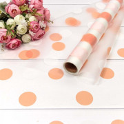 Плёнка 0,58*10м прозрачная "Горох" 50мкм Оранжевый 1/30