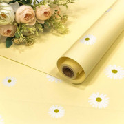 Плёнка 0,58*10м матовая "Ромашки" 60мкм Песочный 1/30