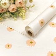 Плёнка 0,58*10м матовая "Ромашки" 60мкм Белый 1/30