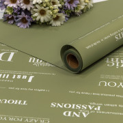 Плёнка 0,58*10м матовая с печатью 60мкм Фисташковый 1/30