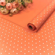 Плёнка 0,58*10м матовая "Мелкий горошек" 65мкм Оранжевый 1/30