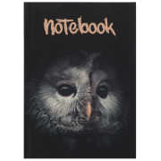 Записная книга А5 Сова (7БЦ, soft touch, крафт блок, 80 л)