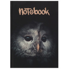 Записная книга А5 Сова (7БЦ, soft touch, крафт блок, 80 л)