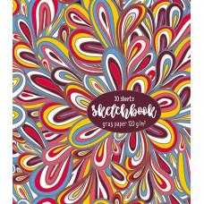 097705 Скетчбук 30 А5 Гребень S Мулине (бумага серая 120 г/кв.м) Премиум 4+0+Ламинация (Софт тач)+УФ выбороч (30, 5)