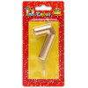 Свеча для торта Золотая Цифра 7