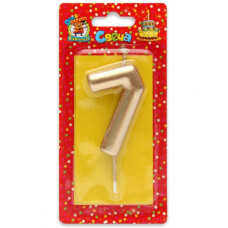 Свеча для торта Золотая Цифра 7