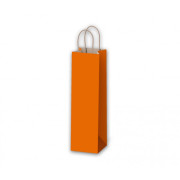 Пакет бумажный 80 г/м2 крученые ручки 390*150*80 Orange с печатью (150, 0)
