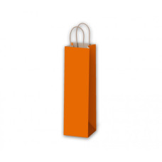Пакет бумажный 80 г/м2 крученые ручки 390*150*80 Orange с печатью (150, 0)