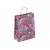 Пакет бумажный 100 г/м2 крученые ручки 450*350*150 Цветочный узор (250, 0)