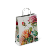 Пакет бумажный 100 г/м2 крученые ручки 350*260*150 Розы (250, 0)