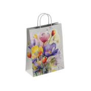 Пакет бумажный 100 г/м2 крученые ручки 350*260*150 Крокусы (250, 0)