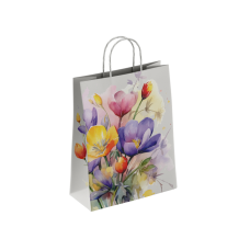 Пакет бумажный 100 г/м2 крученые ручки 350*260*150 Крокусы (250, 0)